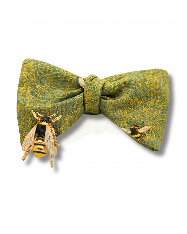 Bee Bow Tie with Bee Lapel Pin