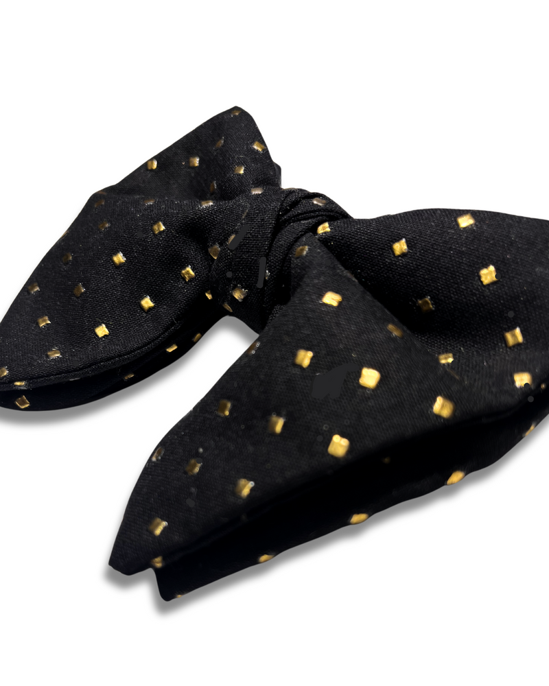 Crescent City Black Bow Tie with Diamond Foil