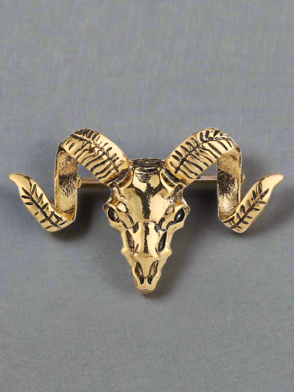 Unisex Vintage Aries Ram Pin