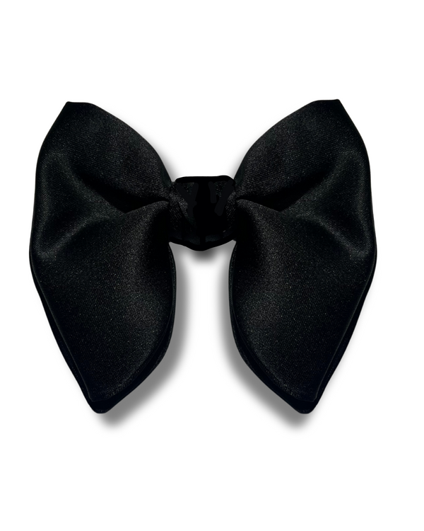 Black Sateen Revival Bow Tie