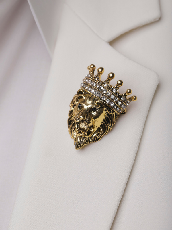 Gold Royal Lion Crown Pin - SONSON®