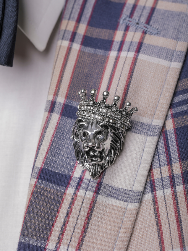 Silver Royal Lion Crown Pin - SONSON®