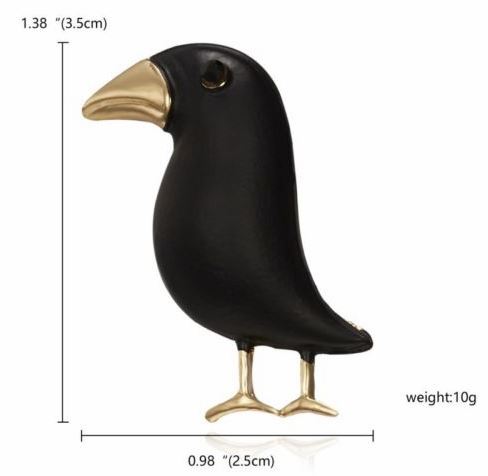 Black Bird Lapel Pin - SONSON®