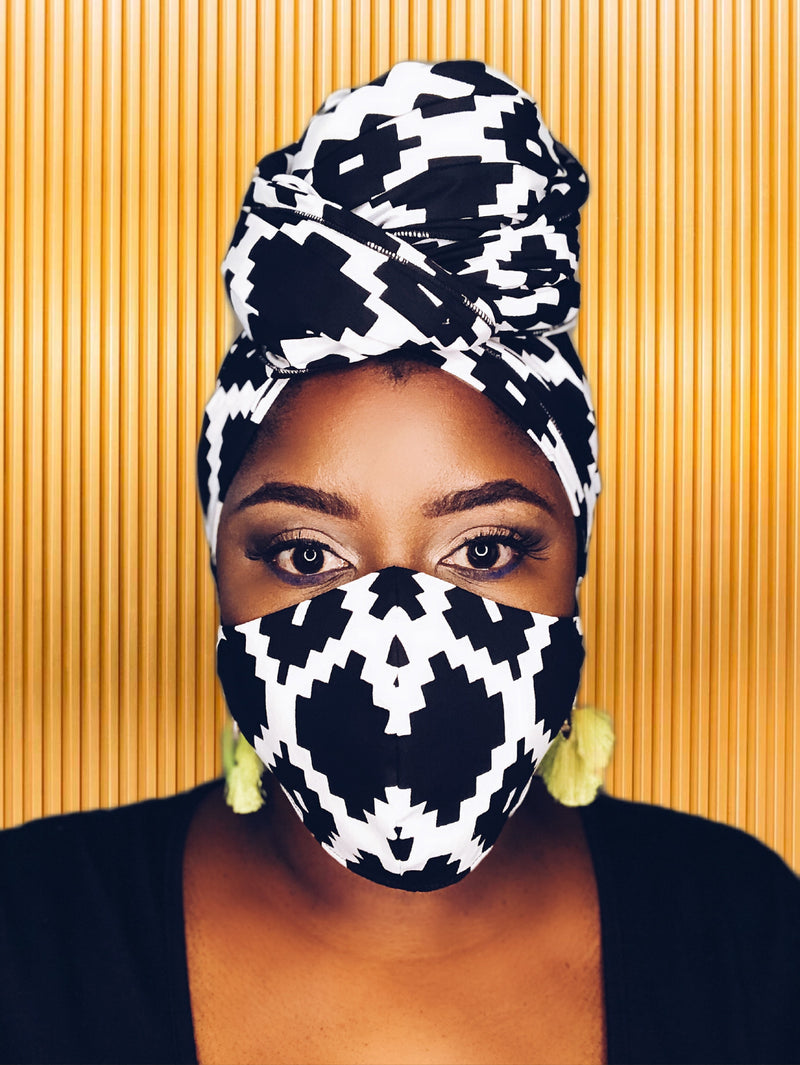 Reversible Non Surgical Fashion Mask and Head Wrap Set - SONSON®