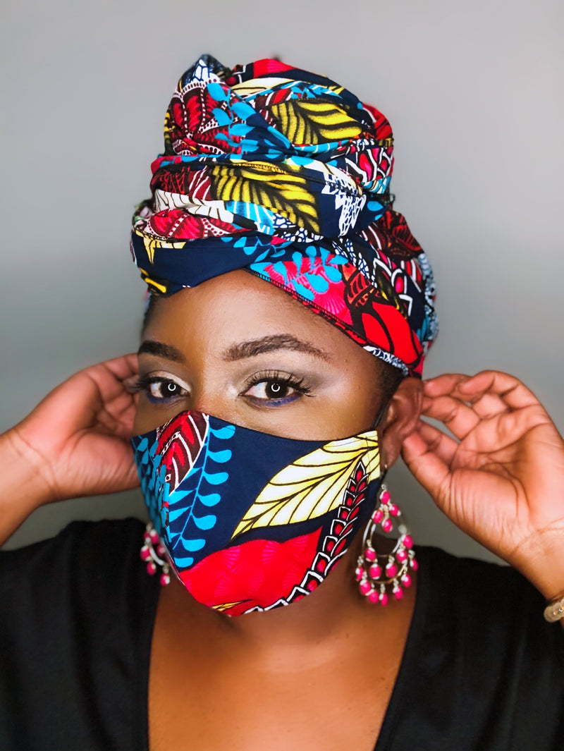 Reversible Non Surgical Fashion Mask and Head Wrap Set - SONSON®