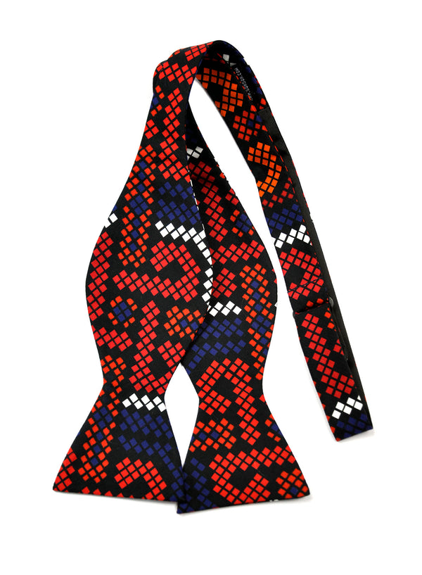 Red and Blue African Print Bow Tie - SONSON®