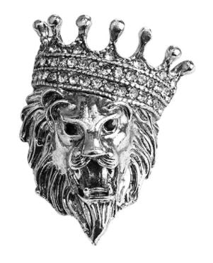 Silver Royal Lion Crown Pin - SONSON®