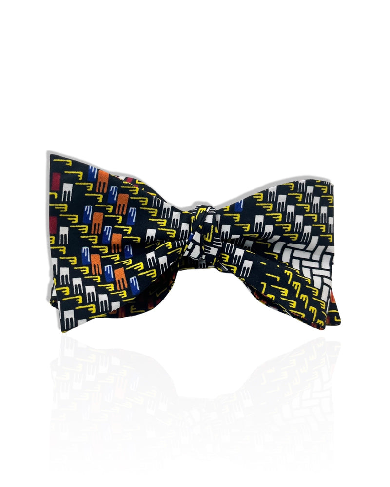Honeycomb African Print Bow Tie
